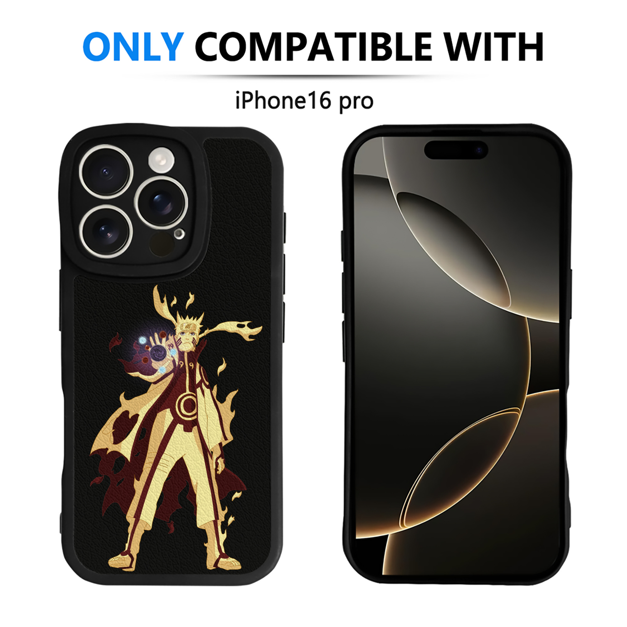 （画像用） NARUTO -ナルト- うずまき ナルト Uzumaki Naruto 【iPhone 16シリーズ対応】シリコンスマホケース（レザー調） 材質：シリコン